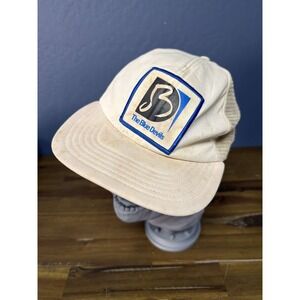 Vintage The Blue Devils Mesh Trucker Hat Snapback Cap Made in USA